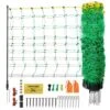 48 In. H X 168 Ft. L Farms Utility Portable Mesh Electric Fence Netting PE Net Fencing W/Posts And Double-Spiked Stakes
