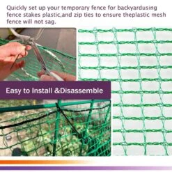 4 Ft. X 65 Ft. Green Plastic Safety Garden Snow Fence Temporary Construction Fencing Animal Barrier Net -Dewalt Tools Shop green atengnes garden fencing yd240551 4f 1000