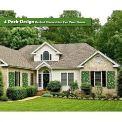 Expandable Faux Privacy Fence, Decorative Faux Ivy Greenery Fencing Panel, With White Flower (4-Pack) -Dewalt Tools Shop green garden fencing d0102hpk737 44 1000