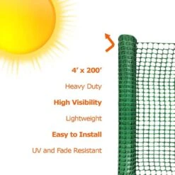 4 Ft. X 200 Ft., Plastic Mesh Fence 1 Green Roll Barrier Netting, Garden Fencing, 4 Ft. Tall And 200 Ft. L -Dewalt Tools Shop green garden fencing greenfence4ftx200ft 4f 1000