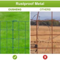 35 Ft. Green Garden Fence Decorative Fencing Rustproof Metal Wire Panel Border -Dewalt Tools Shop green garden fencing pl2109 a44 cn 1f 1000