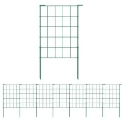 35 Ft. Green Garden Fence Decorative Fencing Rustproof Metal Wire Panel Border