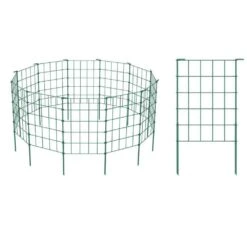20 Ft. X 12.2 In. Green Metal Fencing Posts Rustproof Wire Frame For Dog And Yard Outdoor (20-Pack)