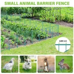 24 In. Metal Garden Fence, Decorative Garden Fencing With Leaf Pattern For Dogs (10-Pack) -Dewalt Tools Shop green ogetfuur garden fencing cv8p 1t5 4f 1000