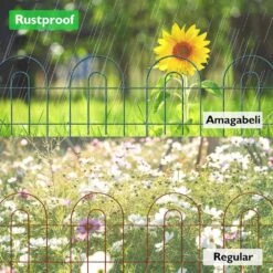 24 In. Metal Decorative Garden Fence And Borders For Dogs, Animal Barrier Fencing And Flower Bed-(25-Pack) -Dewalt Tools Shop green oyezvary garden fencing 28cph005066 76 1000