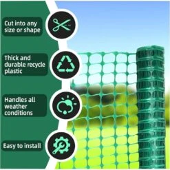 48 In. Plastic Temporary Garden Fence With Posts And Ties Green 4 X 100 Feet Reusable Safety And Construction Fencing -Dewalt Tools Shop green oyezvary garden fencing 28csa11236 c3 1000
