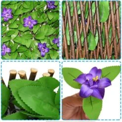 25 In. Plastic Garden Fence For Balcony Patio Outdoor, Decorative Faux Ivy Fencing Panel, Artificial Hedges -Dewalt Tools Shop green phewnyzo garden fencing 28e465sa17 44 1000