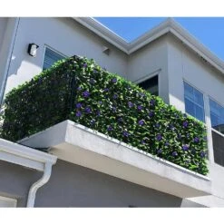 25 In. Plastic Garden Fence For Balcony Patio Outdoor, Decorative Faux Ivy Fencing Panel, Artificial Hedges -Dewalt Tools Shop green phewnyzo garden fencing 28e465sa17 76 1000