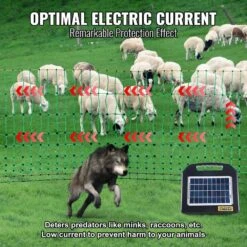 Electric Fence Netting 50 In. H X 164 Ft. L Polywire Mesh With Posts And Double-Spiked Stakes Portable Utility Fencing -Dewalt Tools Shop green svopes garden fencing dxjcwlw50in108x25v9 1217 44 1000