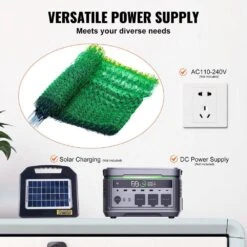 Electric Fence Netting 50 In. H X 164 Ft. L Polywire Mesh With Posts And Double-Spiked Stakes Portable Utility Fencing -Dewalt Tools Shop green svopes garden fencing dxjcwlw50in108x25v9 1217 fa 1000