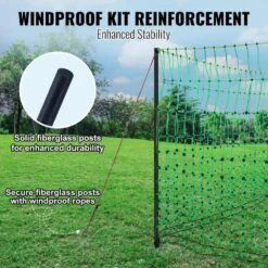Electric Fence Netting, 48 In. H X 168 In. L, PE Fencing Kit With Posts And Double-Spiked Stakes For Poultry -Dewalt Tools Shop green svopes garden fencing xxjqwlw48in1mre8av9 1030 4f 1000