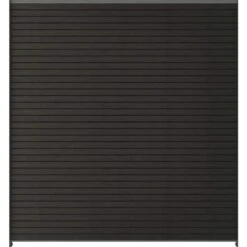 Ultra Easy Fencing 6 Ft.Hx6 Ft.W Hawaiian Charcoal Wood Plastic Composite Horizontal Fence Panel Section With Gray Frame