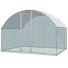 6.5 Ft. X 9.8 Ft. X 6.5 Ft. Large Poultry Fencing Metal Chicken Run House With Waterproof Cover Arch Chicken Coop