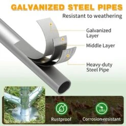 9.8 Ft. X 9.8 Ft. X 6.5 Ft. Large Poultry Fencing Metal Chicken Run House With Waterproof Cover Arch Chicken Coop -Dewalt Tools Shop karl home chicken coops k1g67000005 76 1000