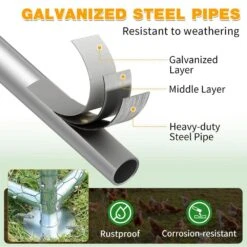 13.1 Ft. X 9.8 Ft. X 6.5 Ft. Large Poultry Fencing Metal Chicken Run House With Waterproof Cover Arch Chicken Coop -Dewalt Tools Shop karl home chicken coops k1g67000006 76 1000