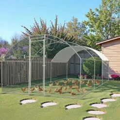 19.7 Ft. X 9. 8 Ft. X 6.5 Ft. Large Poultry Fencing Metal Chicken Run House With Waterproof Cover Arch Chicken Coop -Dewalt Tools Shop karl home chicken coops k1g67000007 c3 1000