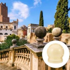 12 Round Ball Concrete Mold For Lawn Decor Fencing Cement Balustrade Top Ornament DIY Casting -Dewalt Tools Shop kiwdzfu concrete forms 22ph005088 1f 1000