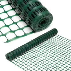 4 X 100 Ft. Green Plastic Mesh Fence Roll Barrier Durable PE Safety Net For Construction Animal Garden Fencing