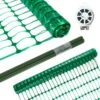 Plastic Mesh Fencing Roll With Steel Stakes Temporary Reusable Netting For Pool Garden Construction 1 Roll