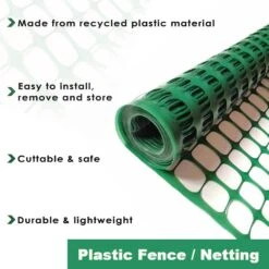 Plastic Mesh Fencing Netting Roll 4 Ft. X 100 Ft. With Zip Ties Temporary Reusable Green For Garden Animal Barrier -Dewalt Tools Shop kiwdzfu snow fencing a422ph522286 4f 1000