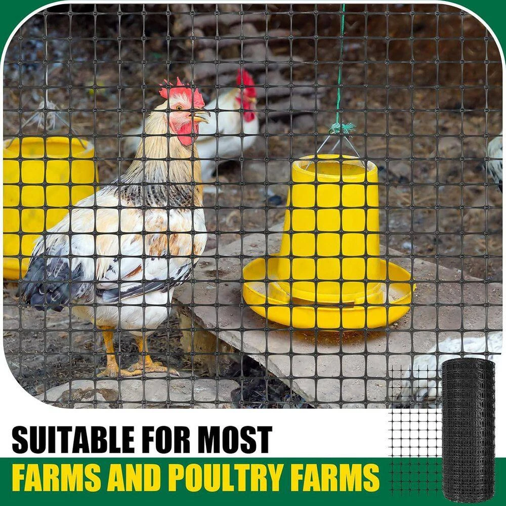 2 In. 164 Ft. Plastic Mesh Fence Safety Barrier Netting For Construction Animal Garden Pool Temporary Fencing Black 5 2 In. 164 Ft. Plastic Mesh Fence Safety Barrier Netting For Construction Animal Garden Pool Temporary Fencing Black - Image 3