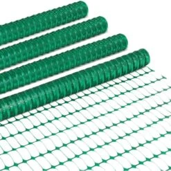 4 Roll Plastic Garden Fence 4 X 100 Ft Green Safety Barrier Heavy Duty Fencing For Outdoor Plant And Pet Protection