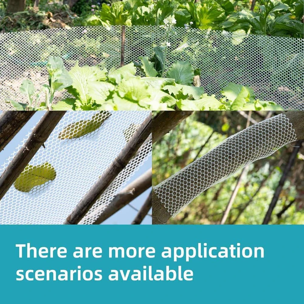 15.7 In. X 32.8 Ft. Black Plastic Netting Multi-Use Decorative Fencing For Poultry Dogs Rabbits Chicken Snake Barrier 9 15.7 In. X 32.8 Ft. Black Plastic Netting Multi-Use Decorative Fencing For Poultry Dogs Rabbits Chicken Snake Barrier - Image 7