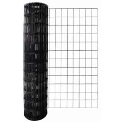 36 In. X 50 Ft. 16-Gauge PVC Coated Black Metal Garden Border Fencing Roll Mesh For Plant Protection Poultry Netting