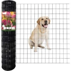 36 In. X 50 Ft. 16-Gauge PVC Coated Black Metal Garden Border Fencing Roll Mesh For Plant Protection Poultry Netting -Dewalt Tools Shop kiwdzfu snow fencing a422ph522337 76 1000