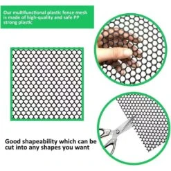 16 In. X 33 Ft. Plastic Chicken Wire Mesh Black 0.3 Openings For Garden Net Poultry Fencing Animal Cage Fence -Dewalt Tools Shop kiwdzfu snow fencing a422ph522342 1f 1000