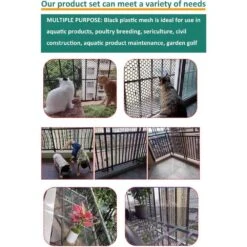 16 In. X 33 Ft. Plastic Chicken Wire Mesh Black 0.3 Openings For Garden Net Poultry Fencing Animal Cage Fence -Dewalt Tools Shop kiwdzfu snow fencing a422ph522342 4f 1000