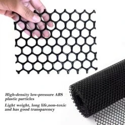 16 In. X 33 Ft. Plastic Chicken Wire Mesh Black 0.3 Openings For Garden Net Poultry Fencing Animal Cage Fence -Dewalt Tools Shop kiwdzfu snow fencing a422ph522342 76 1000