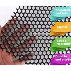 16 In. X 33 Ft. Plastic Chicken Wire Mesh Black 0.3 Openings For Garden Net Poultry Fencing Animal Cage Fence -Dewalt Tools Shop kiwdzfu snow fencing a422ph522342 fa 1000