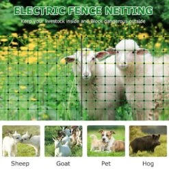 Electric Fence Netting 49.6 H X 164 Ft. L Portable Livestock Mesh For Hogs Dogs Deer Goats Large Animals Fencing -Dewalt Tools Shop kiwdzfu snow fencing a422ph522347 44 1000