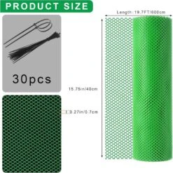 15.7 In. X 19.7 Ft. Green Plastic Chicken Wire Mesh With 30 Twist Ties For Poultry Netting And Garden Fencing -Dewalt Tools Shop kiwdzfu snow fencing a422ph522360 44 1000