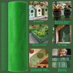 15.7 In. X 19.7 Ft. Green Plastic Chicken Wire Mesh With 30 Twist Ties For Poultry Netting And Garden Fencing -Dewalt Tools Shop kiwdzfu snow fencing a422ph522360 76 1000