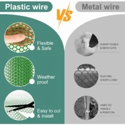 15.7IN X 10FT Heavy-Duty Plastic Chicken Wire Fencing Mesh Green Gardening Barrier Netting Poultry Rabbit Dog Fence -Dewalt Tools Shop kiwdzfu snow fencing a422ph522373 44 1000