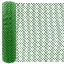 15.7IN X 10FT Heavy-Duty Plastic Chicken Wire Fencing Mesh Green Gardening Barrier Netting Poultry Rabbit Dog Fence