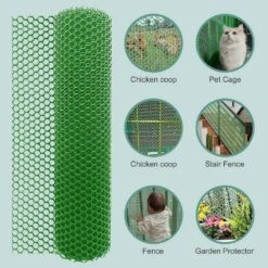 15.7IN X 10FT Heavy-Duty Plastic Chicken Wire Fencing Mesh Green Gardening Barrier Netting Poultry Rabbit Dog Fence -Dewalt Tools Shop kiwdzfu snow fencing a422ph522373 76 1000