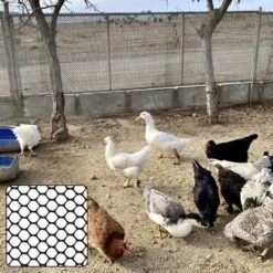 Plastic Chicken Wire Fence Mesh Hexagonal Fencing Wire For Gardening Poultry Net Black 16 In. X 16.5 Ft. -Dewalt Tools Shop kiwdzfu snow fencing a422ph522386 1f 1000