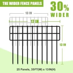 Garden Fence Panels 35 Ft. X 13 In. Rustproof Metal Wire Animal Barrier Fencing For Dogs Rabbits Squirrels 25 Pack -Dewalt Tools Shop kiwdzfu snow fencing bsa0422030 4f 1000