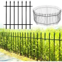 Decorative Metal Garden Fence 24 X 24 Panels, 10 Ft. Total, Folding Landscape Fencing For Yard And Pet Barrier -Dewalt Tools Shop kiwdzfu snow fencing bsa0422078 1f 1000