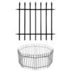 Decorative Metal Garden Fence 24 X 24 Panels, 10 Ft. Total, Folding Landscape Fencing For Yard And Pet Barrier
