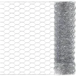 13.7 In. X 236 In. Hexagonal Galvanized Mesh Garden Fence Barrier For Craft Projects And Pet Fencing Welded Wire