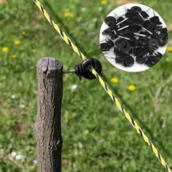 52-Pieces Electric Fence Kit With Poly Wire Black And Yellow Insulators For Pet And Animal Fencing 1640 Ft. -Dewalt Tools Shop kiwdzfu welded wire fencing sa0522046 4f 1000