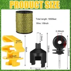 52-Pieces Electric Fence Kit With Poly Wire Black And Yellow Insulators For Pet And Animal Fencing 1640 Ft. -Dewalt Tools Shop kiwdzfu welded wire fencing sa0522046 76 1000