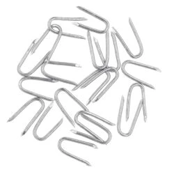 Q195 Carbon Steel Slivery Wire Fencing Galvanised Staples, Securely Attach Chicken Wire Netting Wire Mesh To Fences