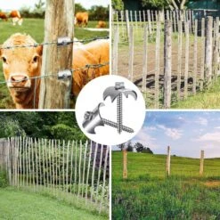 304 Stainless Steel Slivery Fence Staples For Wire Mesh And Woven Fencing And Farm, Reusable Fence Fasteners (100-Pack) -Dewalt Tools Shop laybus chain link fence accessories if31d0tc4 1f 1000