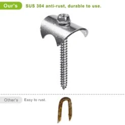 304 Stainless Steel Slivery Fence Staples For Wire Mesh And Woven Fencing And Farm, Reusable Fence Fasteners (100-Pack) -Dewalt Tools Shop laybus chain link fence accessories if31d0tc4 40 1000