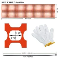 4 Ft. X 100 Ft. 1 Roll Safety Fence Plastic Mesh Fencing Roll Temporary Reusable Netting For Animal Fence Orange -Dewalt Tools Shop laybus snow fencing kw47z1lr7 c3 1000